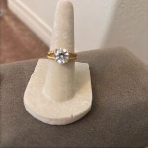 CZ 925 Elegant Gold and Silver Women's Ring